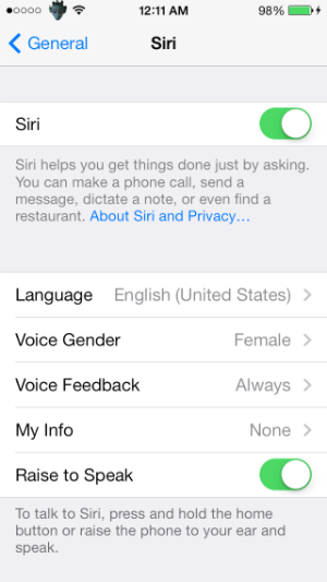 Cómo cambiar la voz de Siri en iOS 7