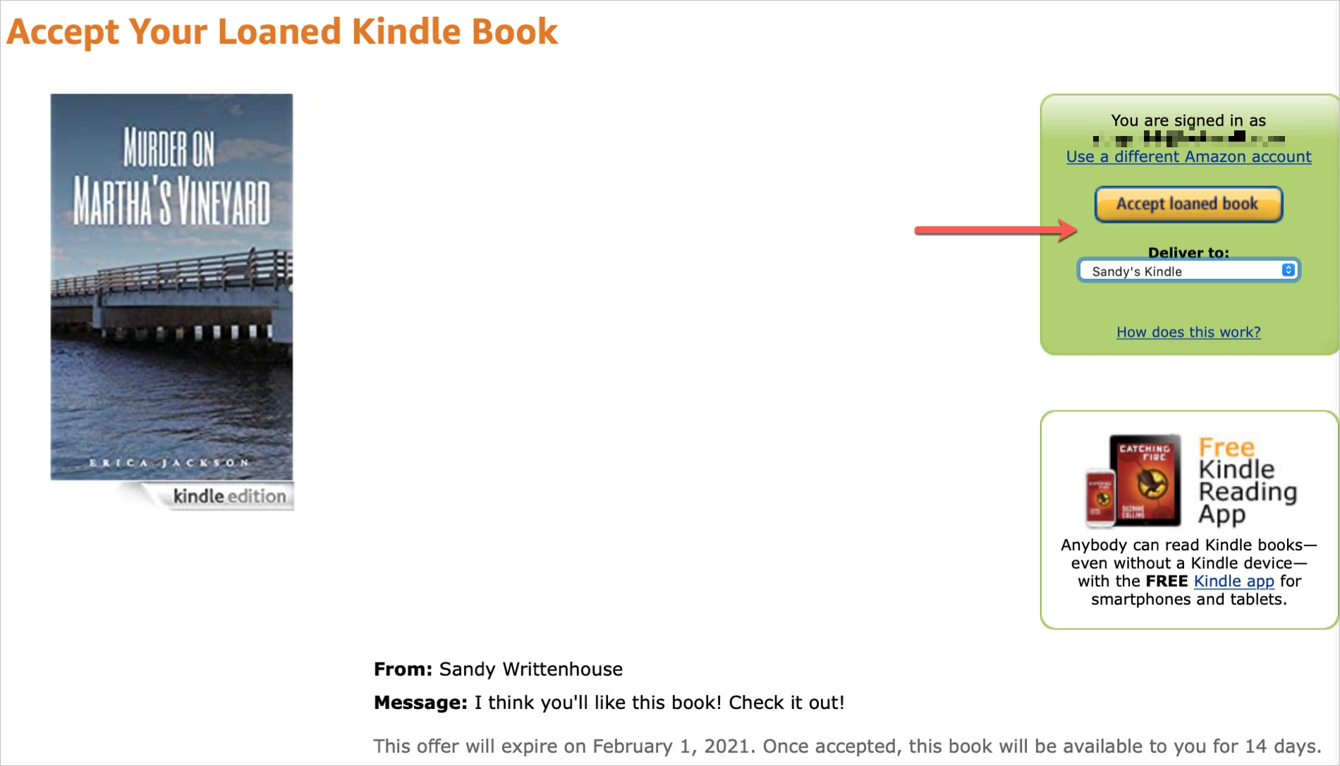 Amazon Kindle acepta libros prestados