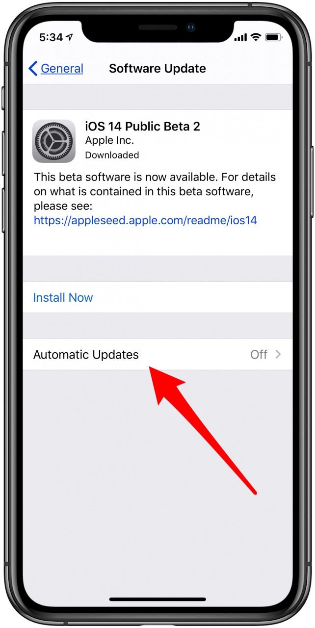 actualizaciones automáticas del software del iphone