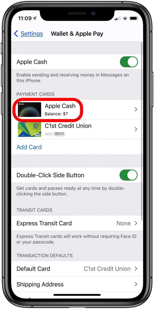 toca la tarjeta que usaste para realizar el pago de Apple Pay