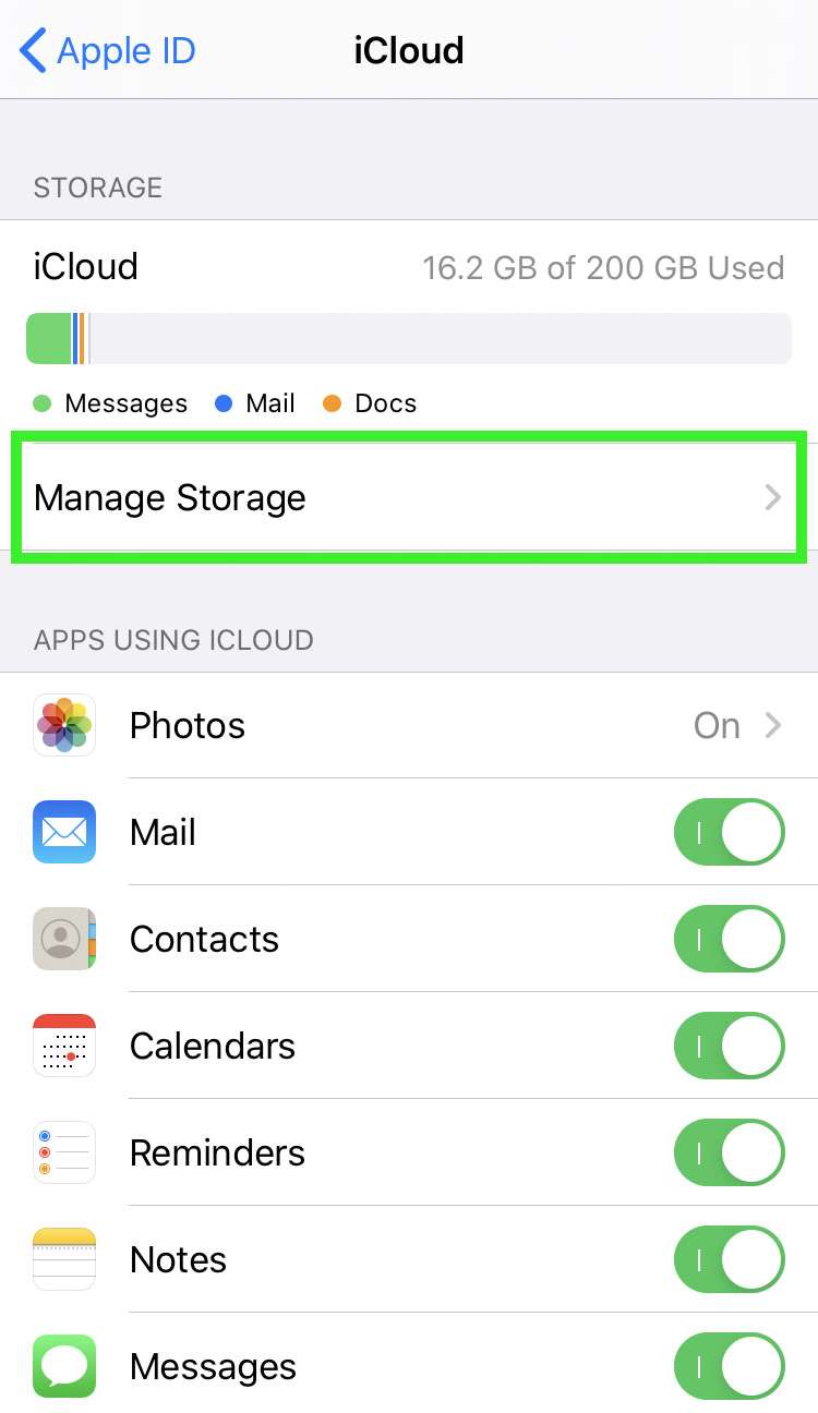 Cambiar la versión del plan de almacenamiento de iCloud 3