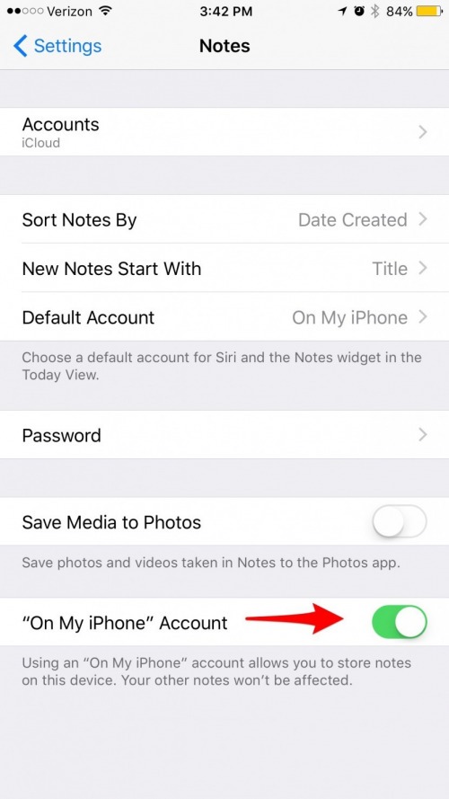 Cómo mantener sus notas sensibles fuera de iCloud en iPhone