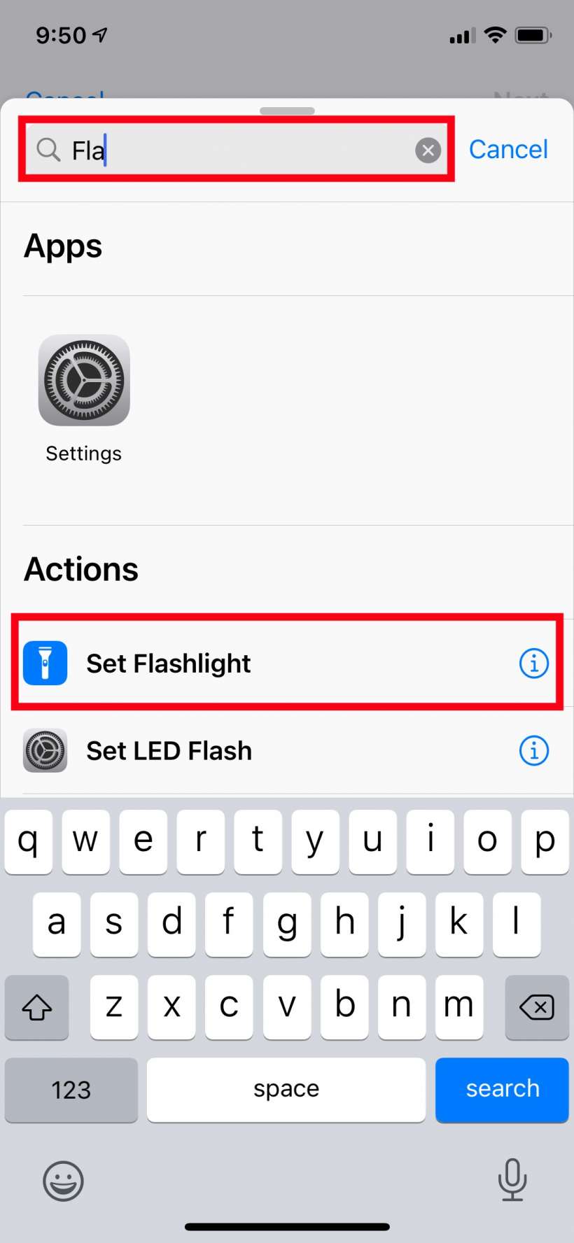 Cómo utilizar la linterna con Back Tapón al iPhone a iOS 14.
