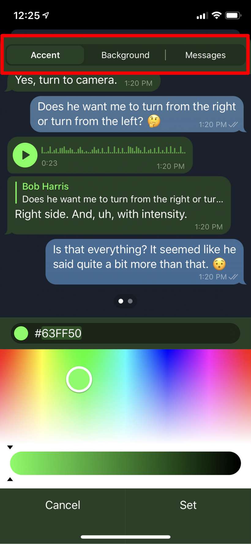 Cómo se crea un tema personalizado para Telegram el iPhone y el iPad.