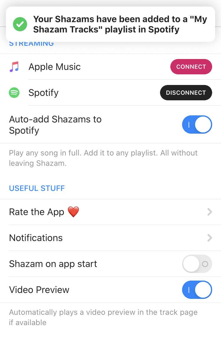 Enlaza Shazam a Spotify 5