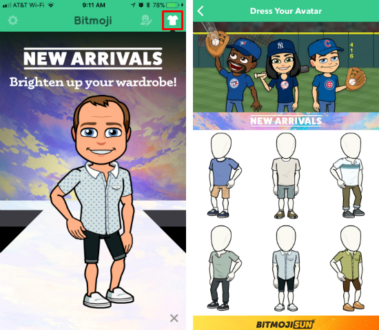 Cómo cambiar la ropa del avatar Bitmoji iPhone y iPad.