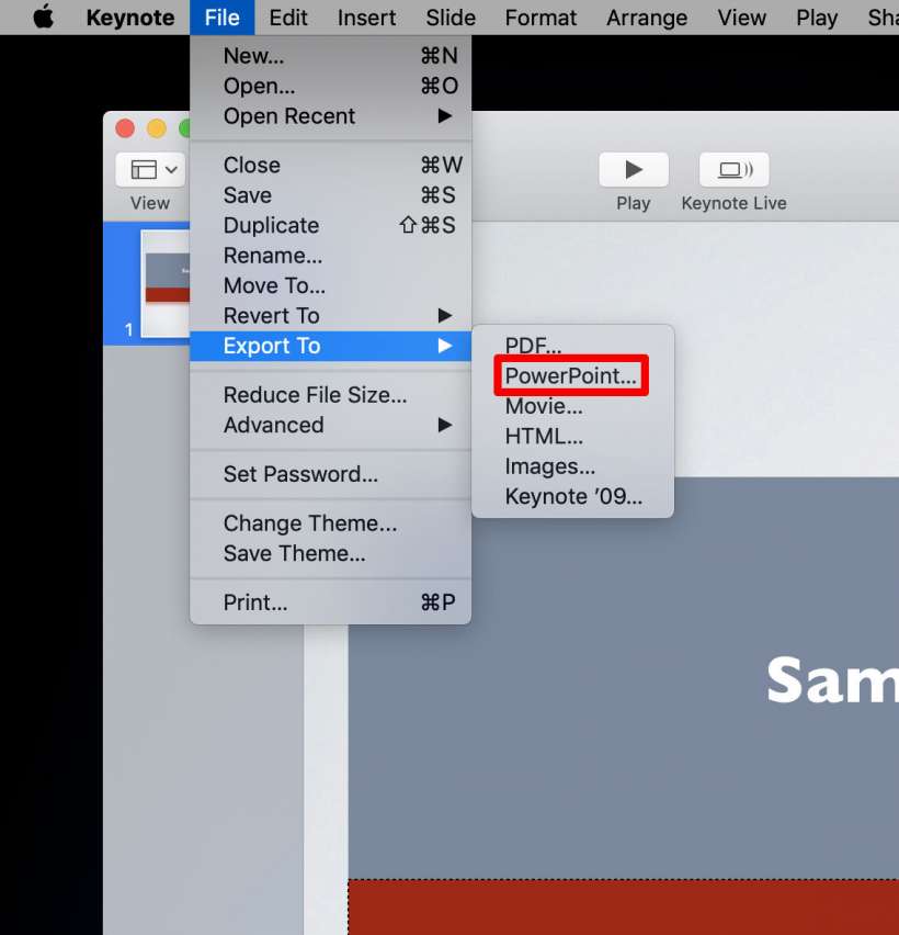 Cómo convertir archivos Keynote a PowerPoint iPhone, iPad y Mac.
