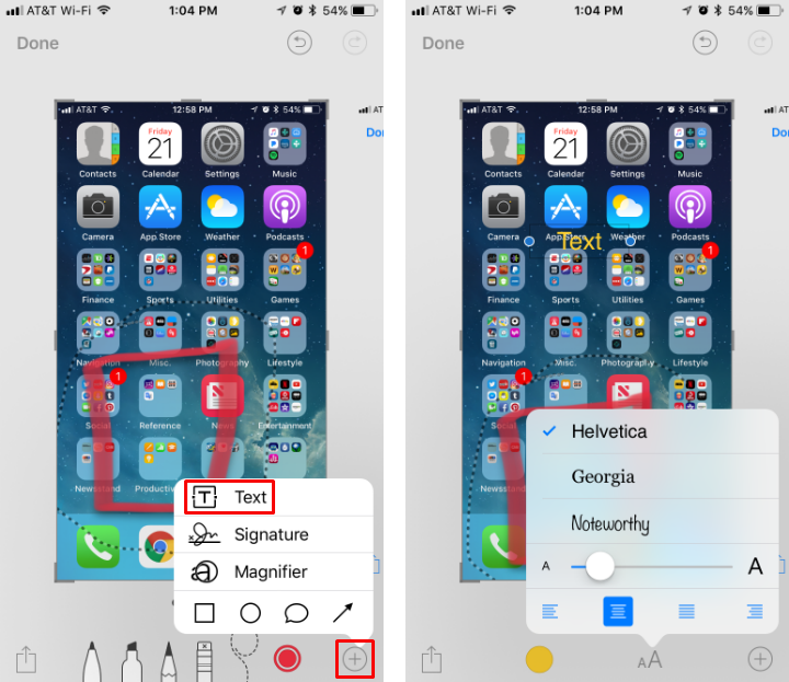 Como se pueden marcar capturas de pantalla iPhone y iPad en iOS.