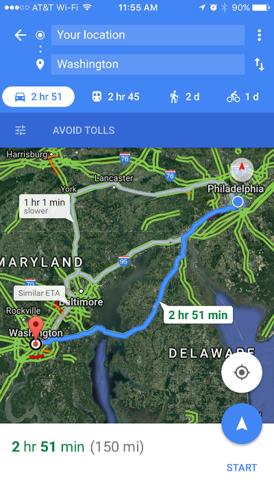 Como evitar peajes, autopistas y ferries con Google Maps para iOS.