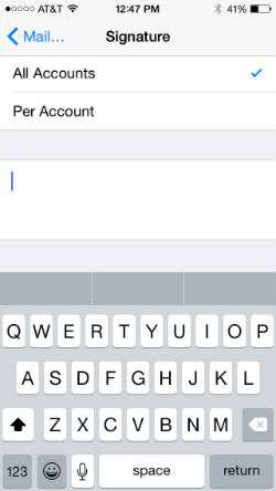 Cómo añadir una firma a los correos electrónicos del iPhone iOS 8.