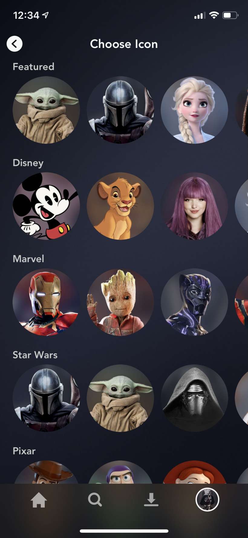 Cómo cambiar la foto y el nombre de la foto de perfil de Disney + en el iPhone y el iPad.