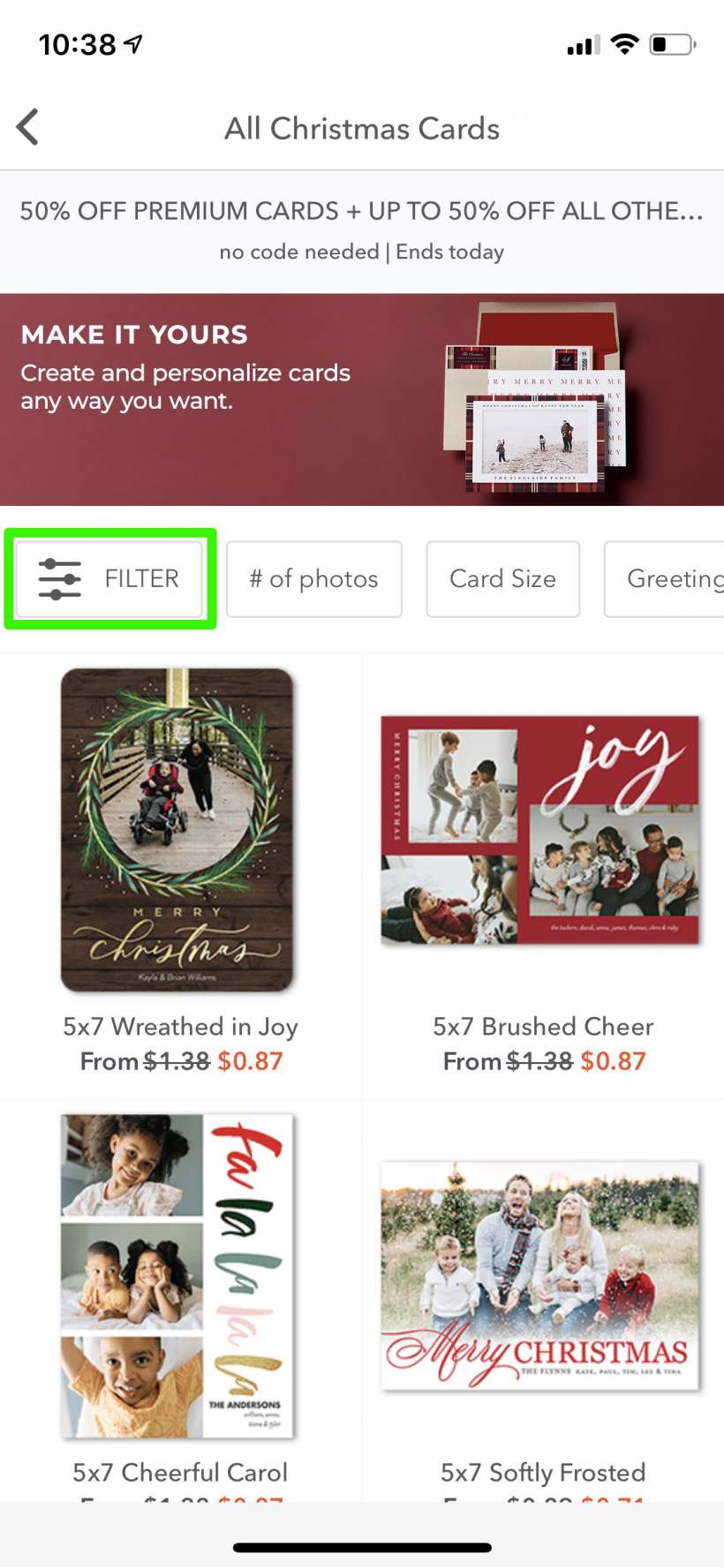 Cómo hacer tarjetas de Navidad y vacaciones en tu iPhone y iPad con Shutterfly.