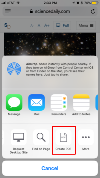 Cómo crear y marcar PDF con Safari en el iPhone y el iPad.