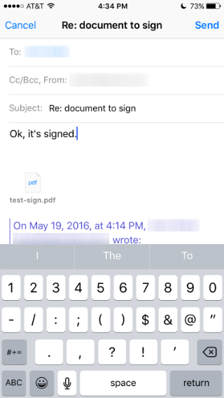 Cómo añadir una firma a un documento desde el iPhone.