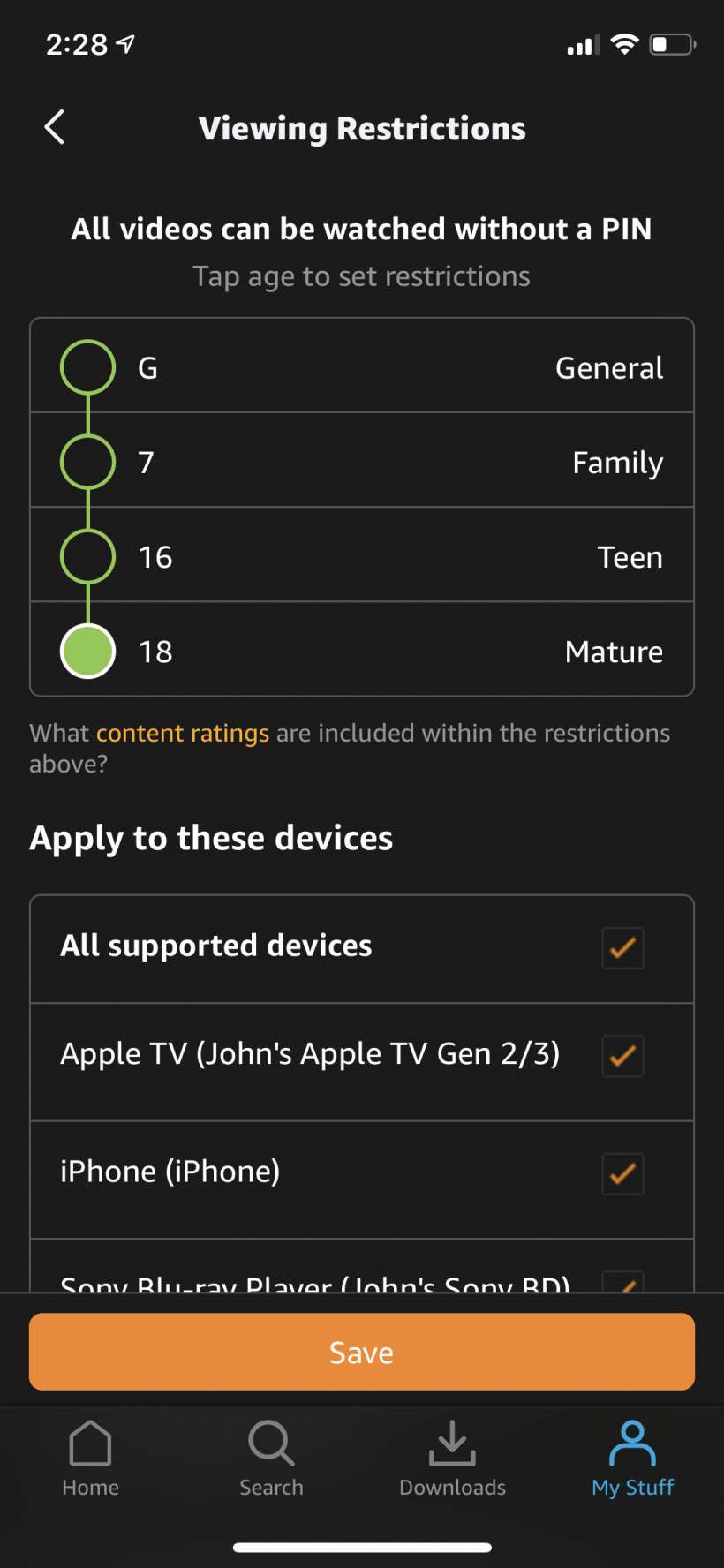 Cómo bloquear contenido para adultos o para adultos en Amazon Prime Video en el iPhone y el iPad.