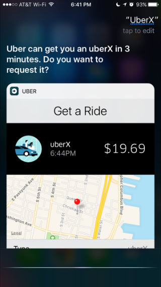 Cómo utilizar Siri para pedir un Uber.