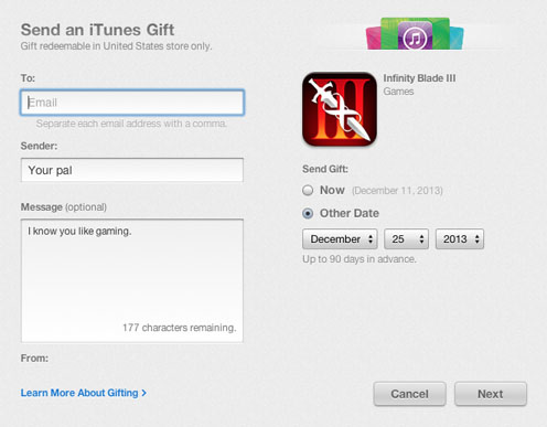 aplicaciones de regalos de iTunes App Store6