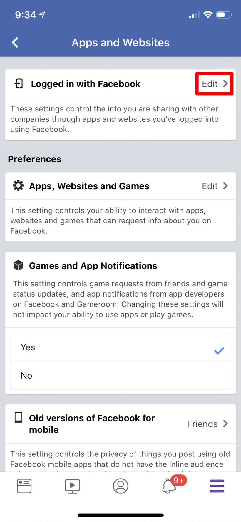 Cómo cambiar los permisos de aplicaciones de terceros a Facebook en el iPhone y el iPad.