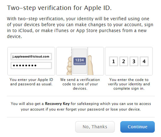 Verificación en dos pasos del identificador de Apple3