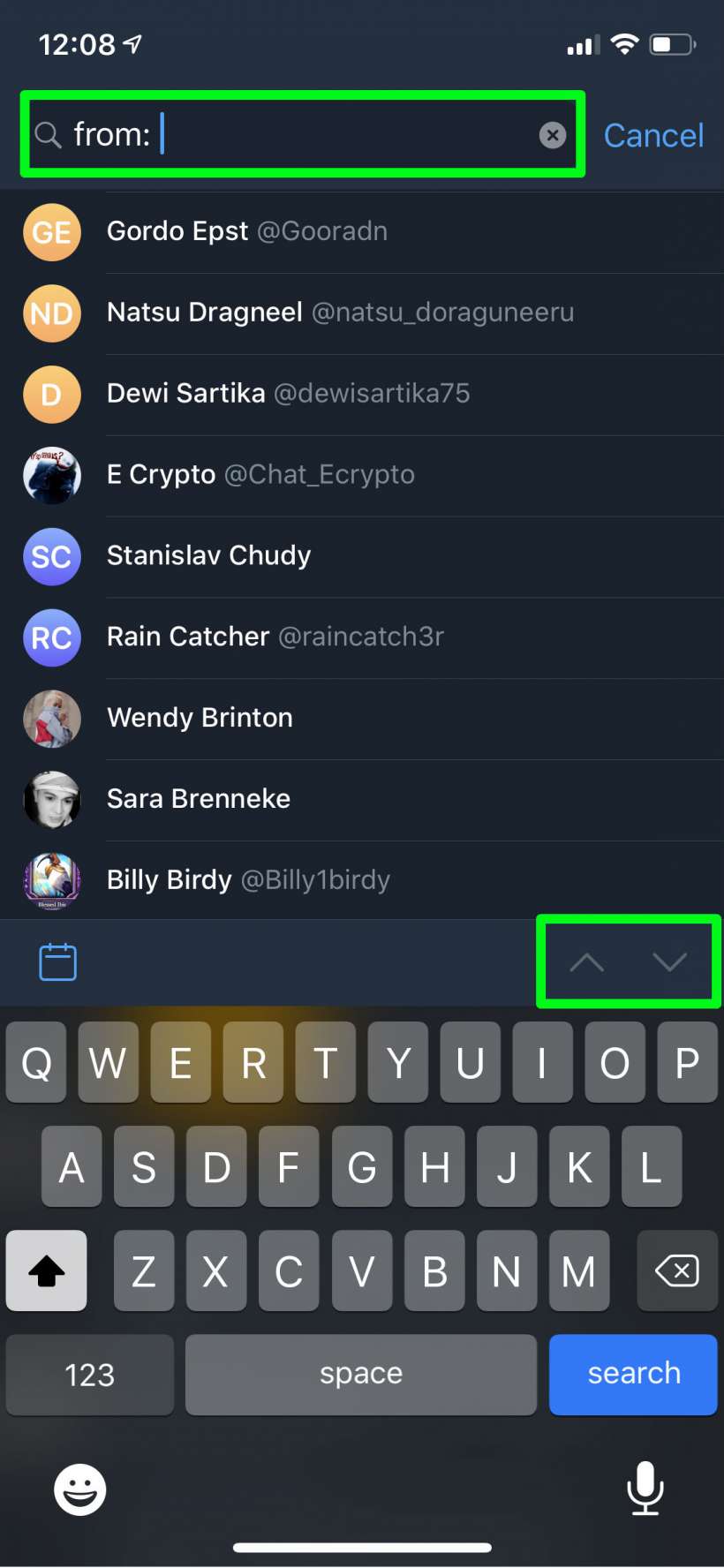 Cómo buscar canales de Telegram el iPhone y el iPad.