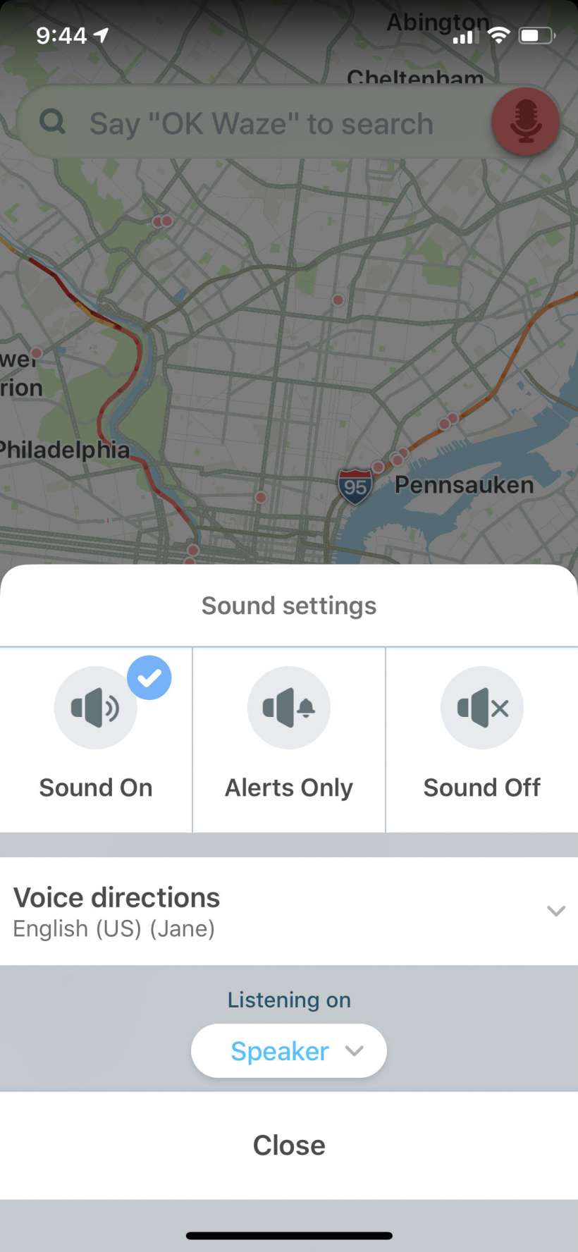 Como desactivar las indicaciones de voz paso a paso a Waze al iPhone.