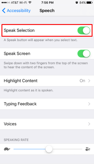 Cómo hacer que su iPhone le lea páginas web mediante Speak Selection.