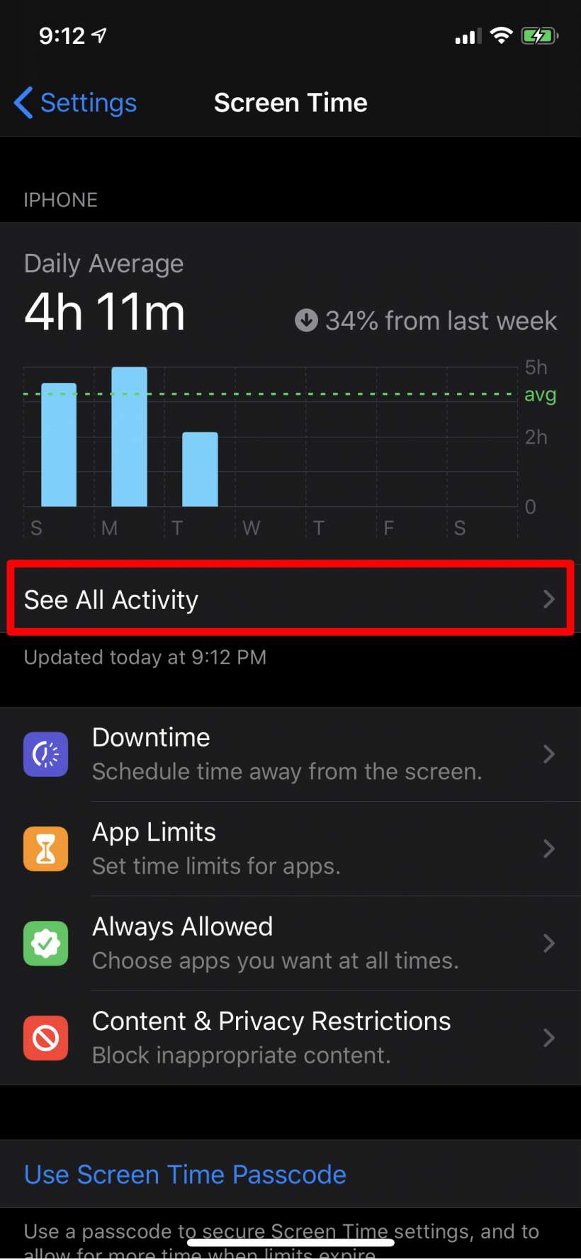 Cómo hacer un seguimiento del tiempo de pantalla del iPhone, el iPad y el Mac por separado.