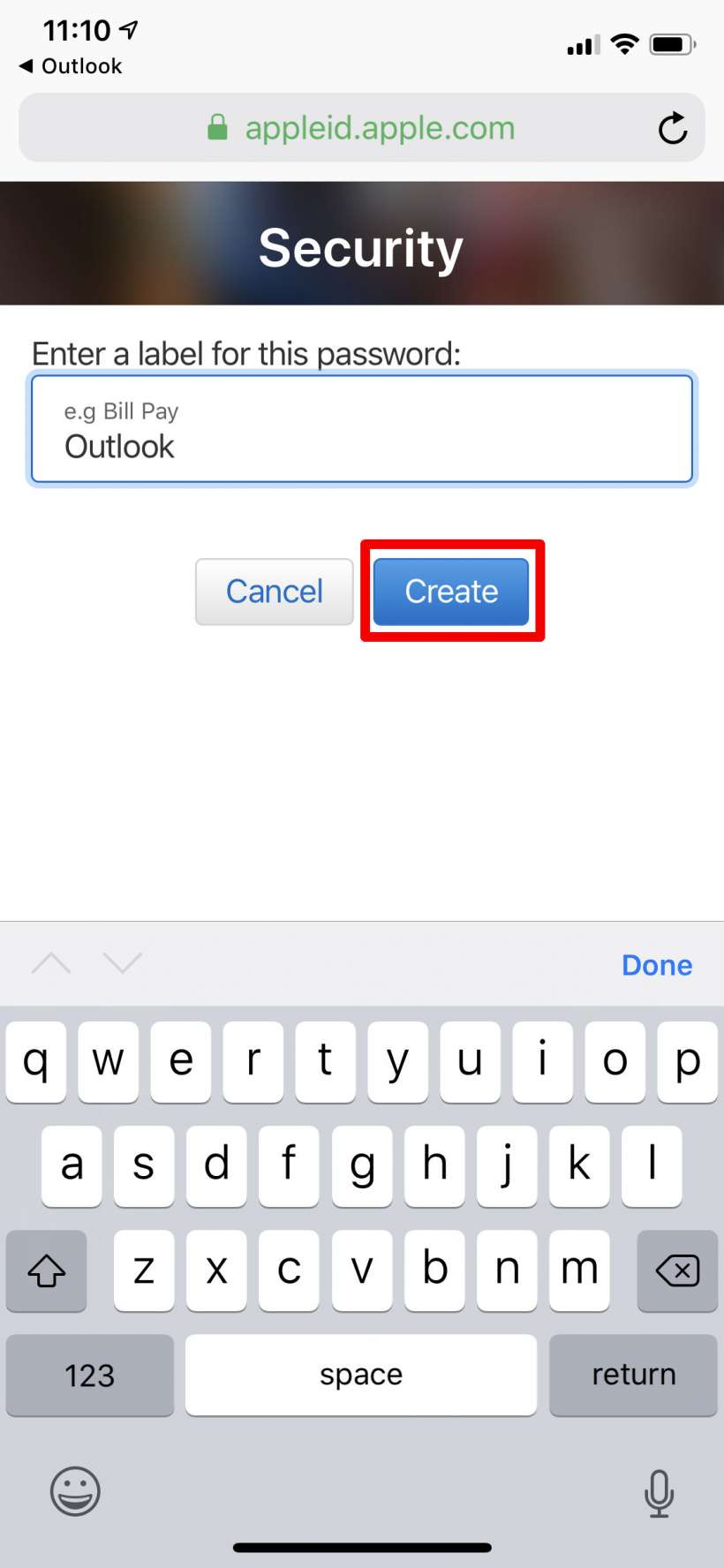 Como añade el correo electrónico de iCloud en Outlook en el iPhone y el iPad del iPhone.