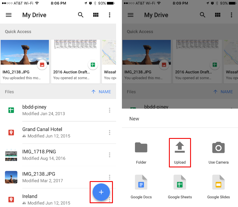 Cómo se utiliza Google Drive en el iPhone y el iPad.