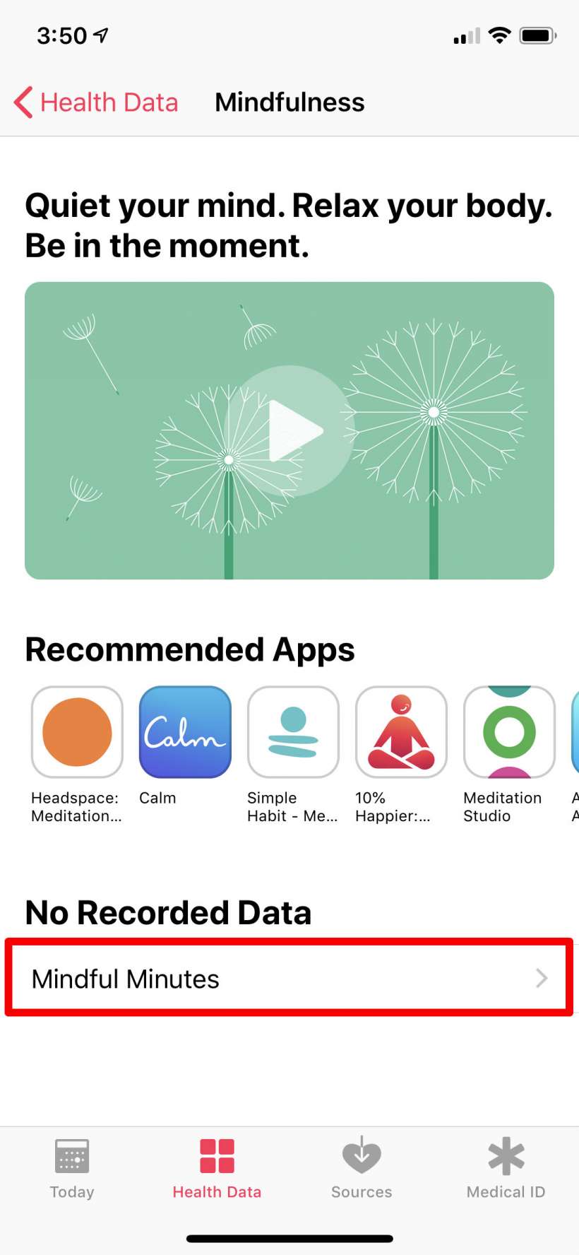 Cómo hacer un seguimiento de sus minutos conscientes con la aplicación Health para iPhone y iPad.