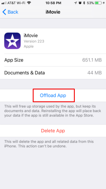 Cómo mejorar el almacenamiento del iPhone y el iPad descargando aplicaciones iOS 11