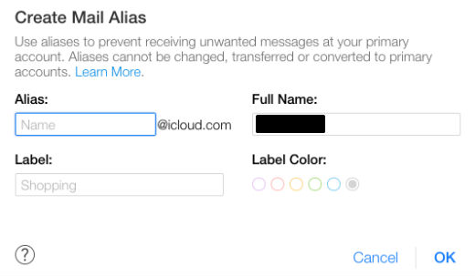 Cómo se crea un alias de correo electrónico de iCloud.