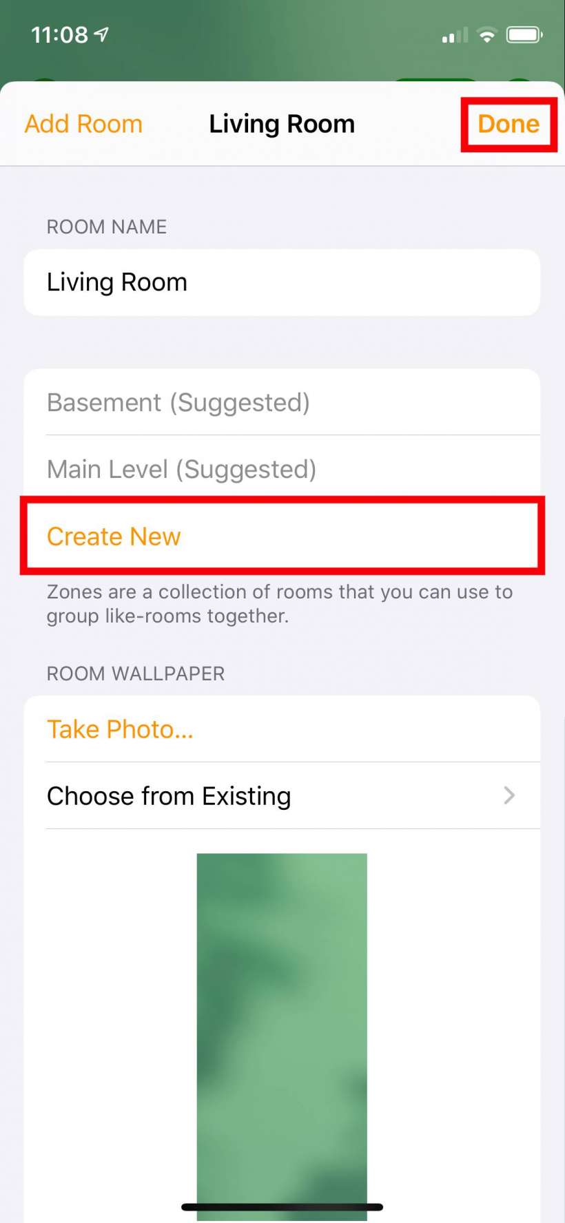 Como se pueden crear habitaciones y zonas la aplicación Inicio para iPhone y iPad.