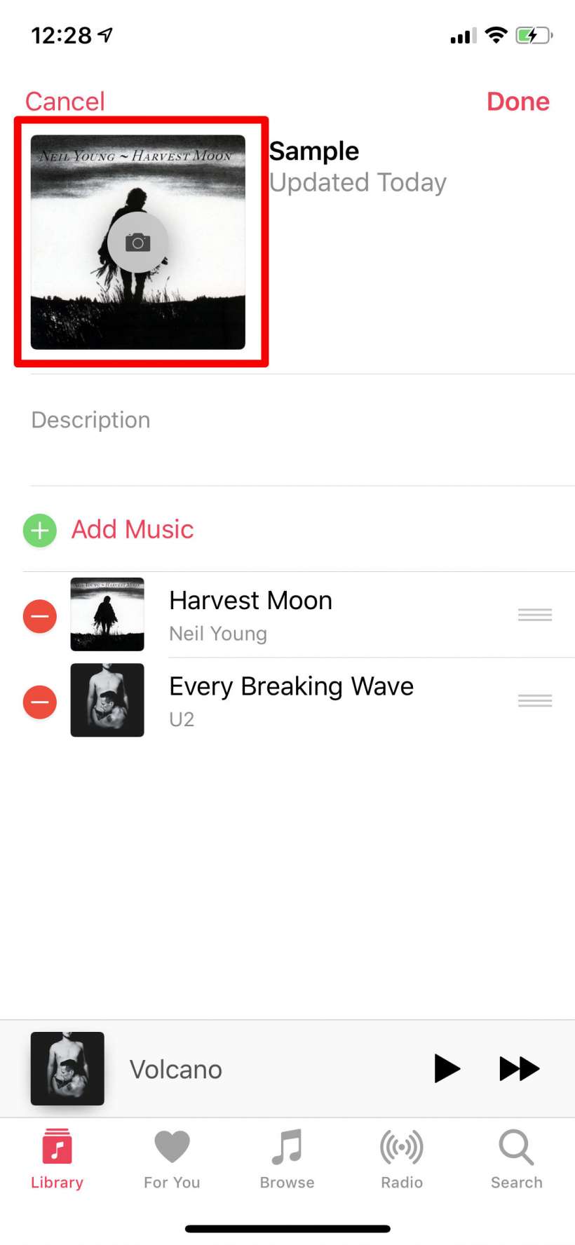 Como se utilizan sus propias fotos como portada de las listas de reproducción de Apple Music en el iPhone y el iPad.