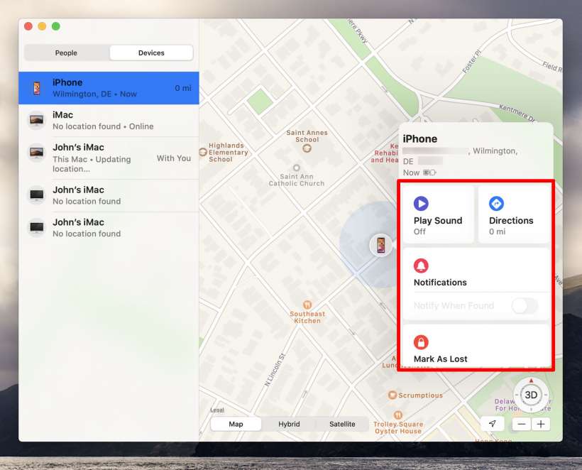 Como se utiliza Find My Mac para localizar el iPhone y el iPad