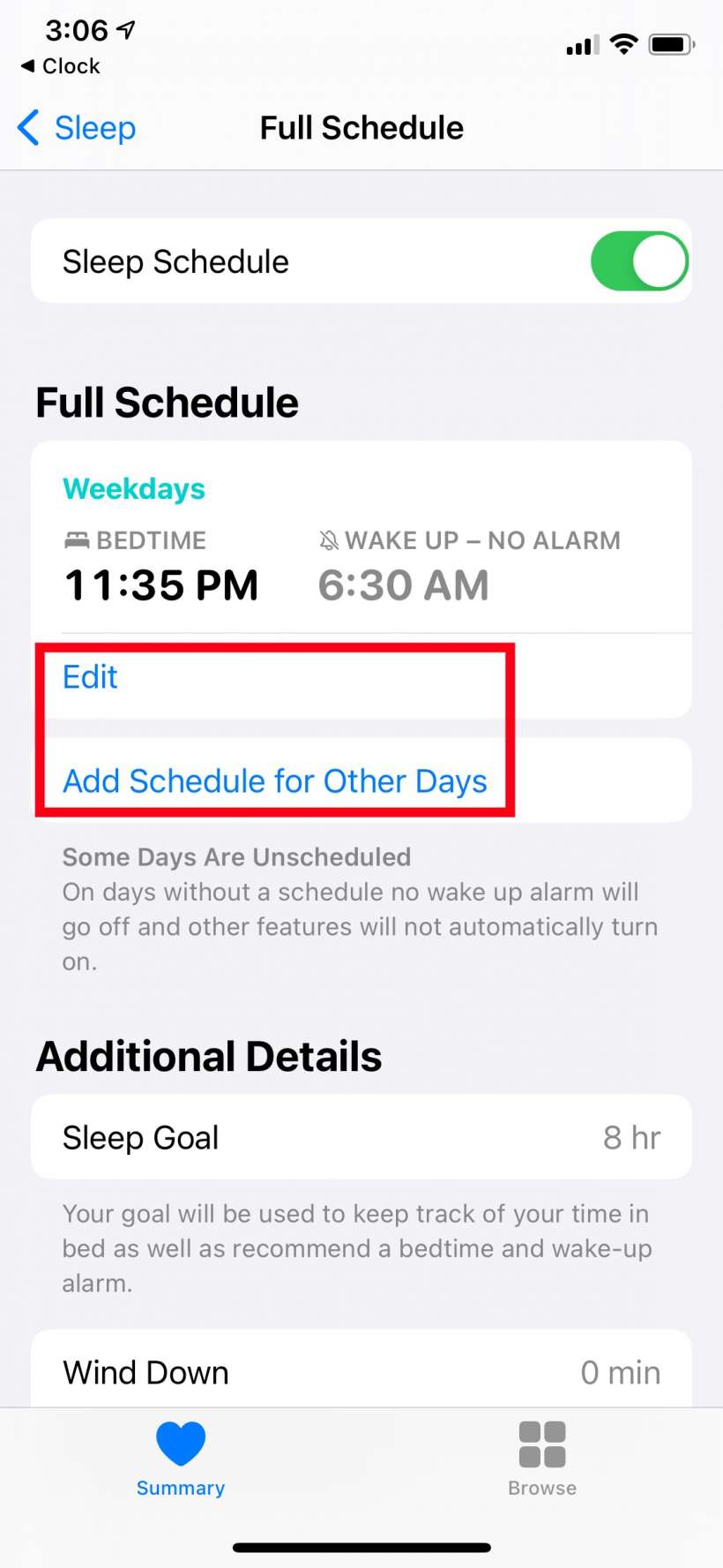 Como programar alarmas de programación para dormir en el iPhone.