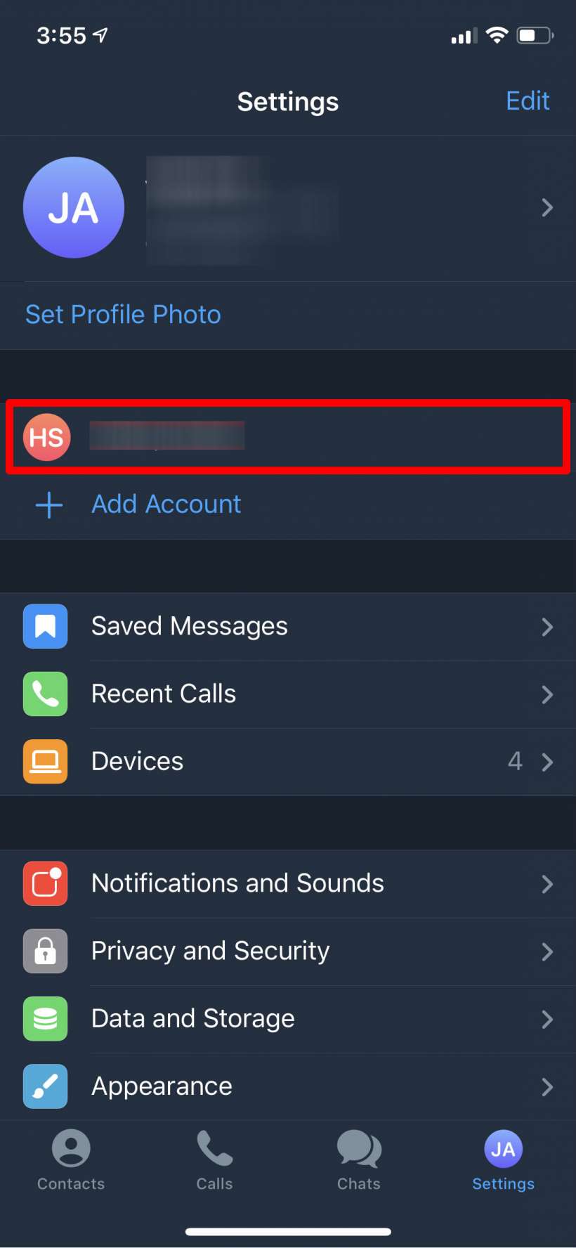 Cómo iniciar una segunda cuenta de Telegram en el iPhone y el iPad.