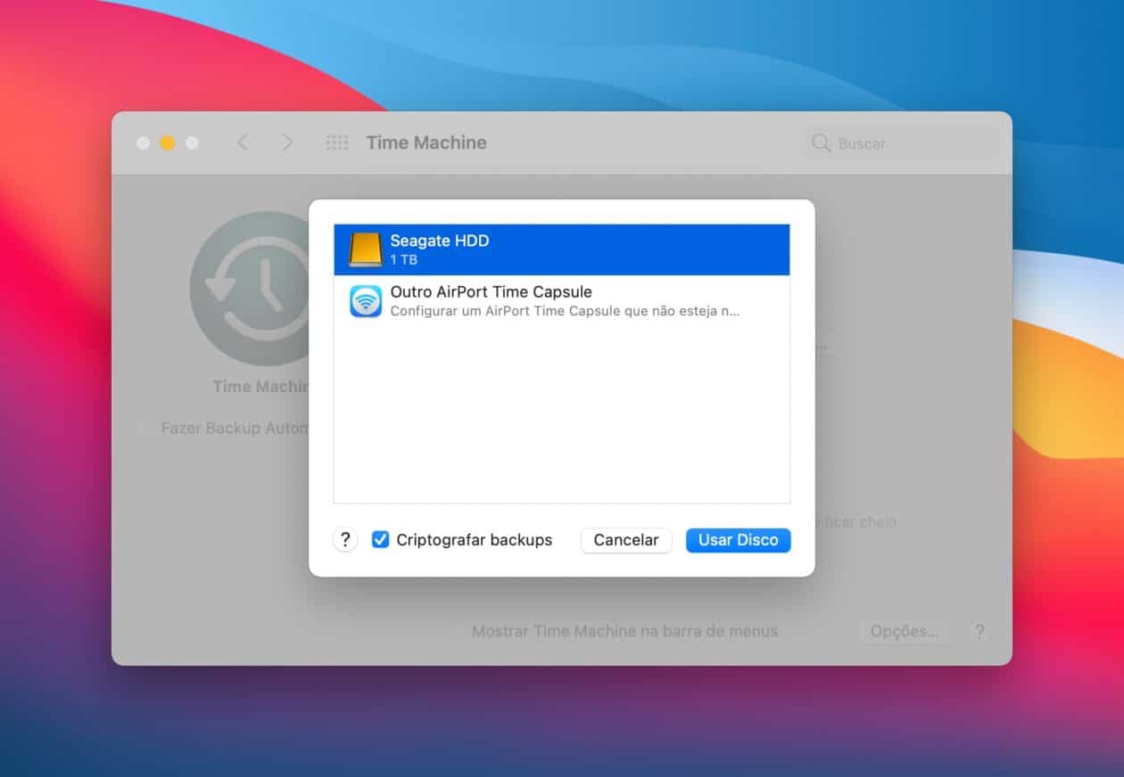 Copia de seguridad encriptada de Mac