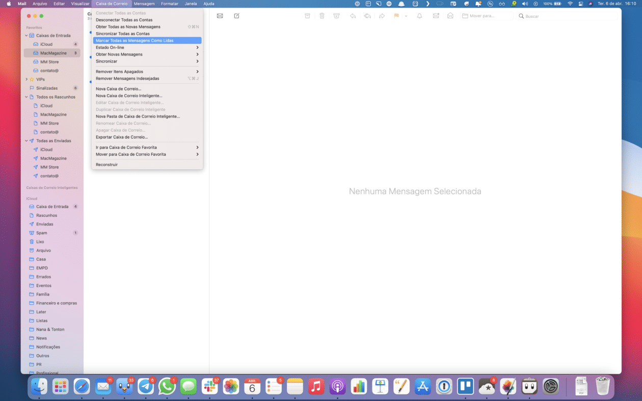 Marcar correos electrónicos como leídos en macOS Mail