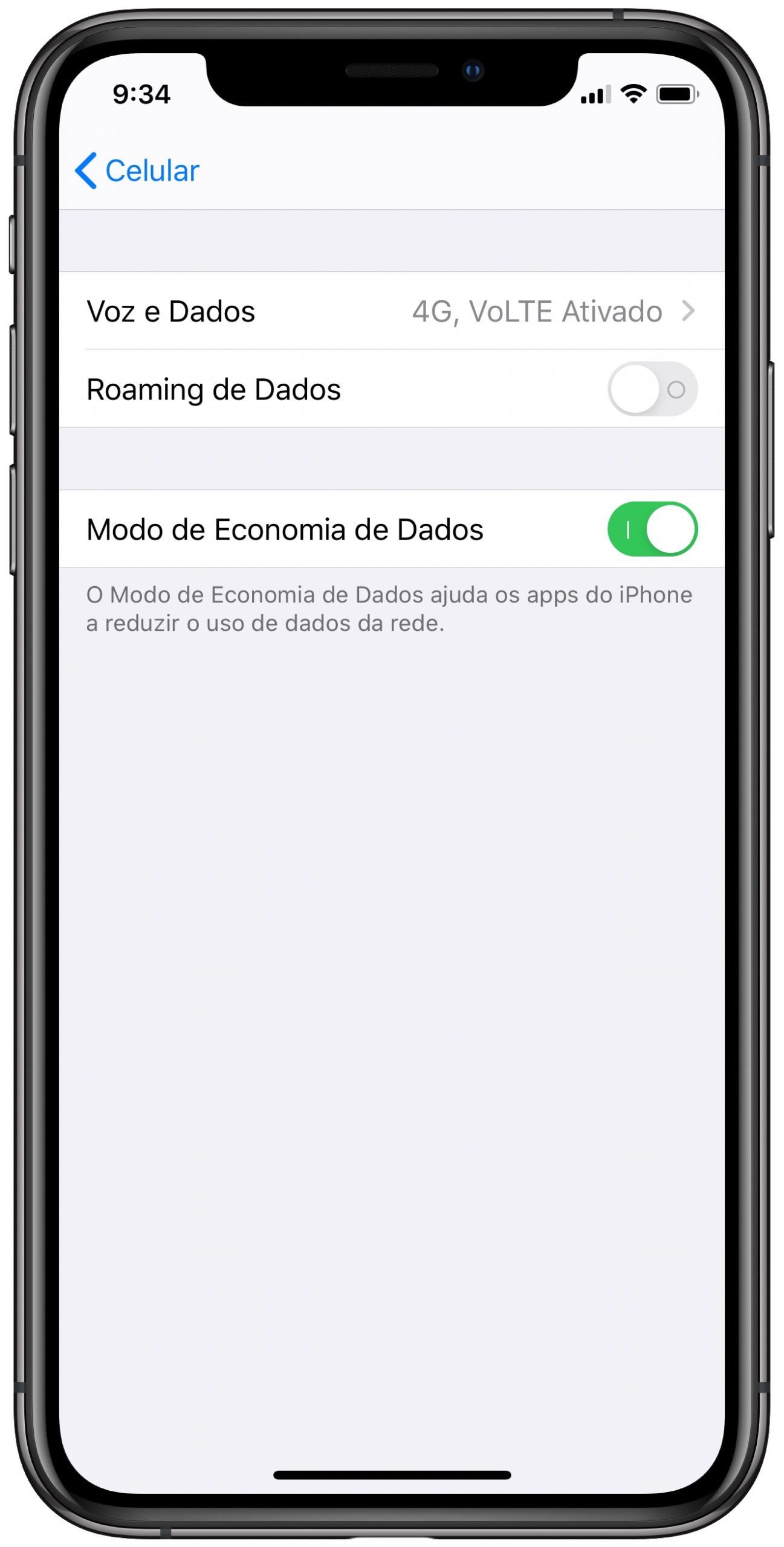 Ahorro de datos en iOS 13