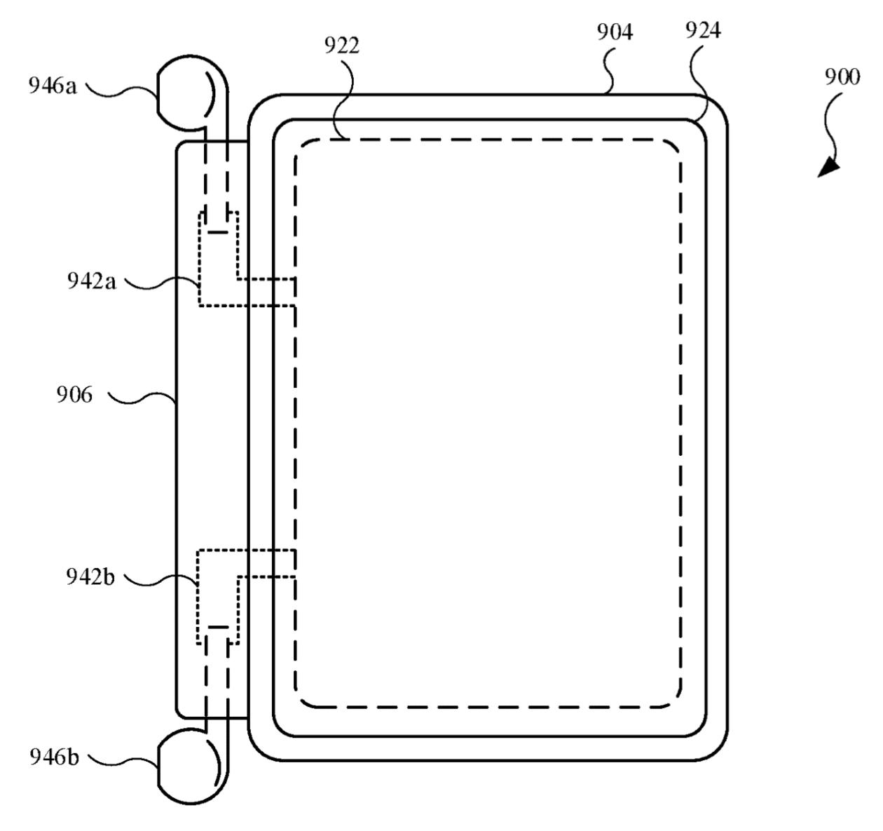 Patente del estuche del cargador AirPods para iPhone