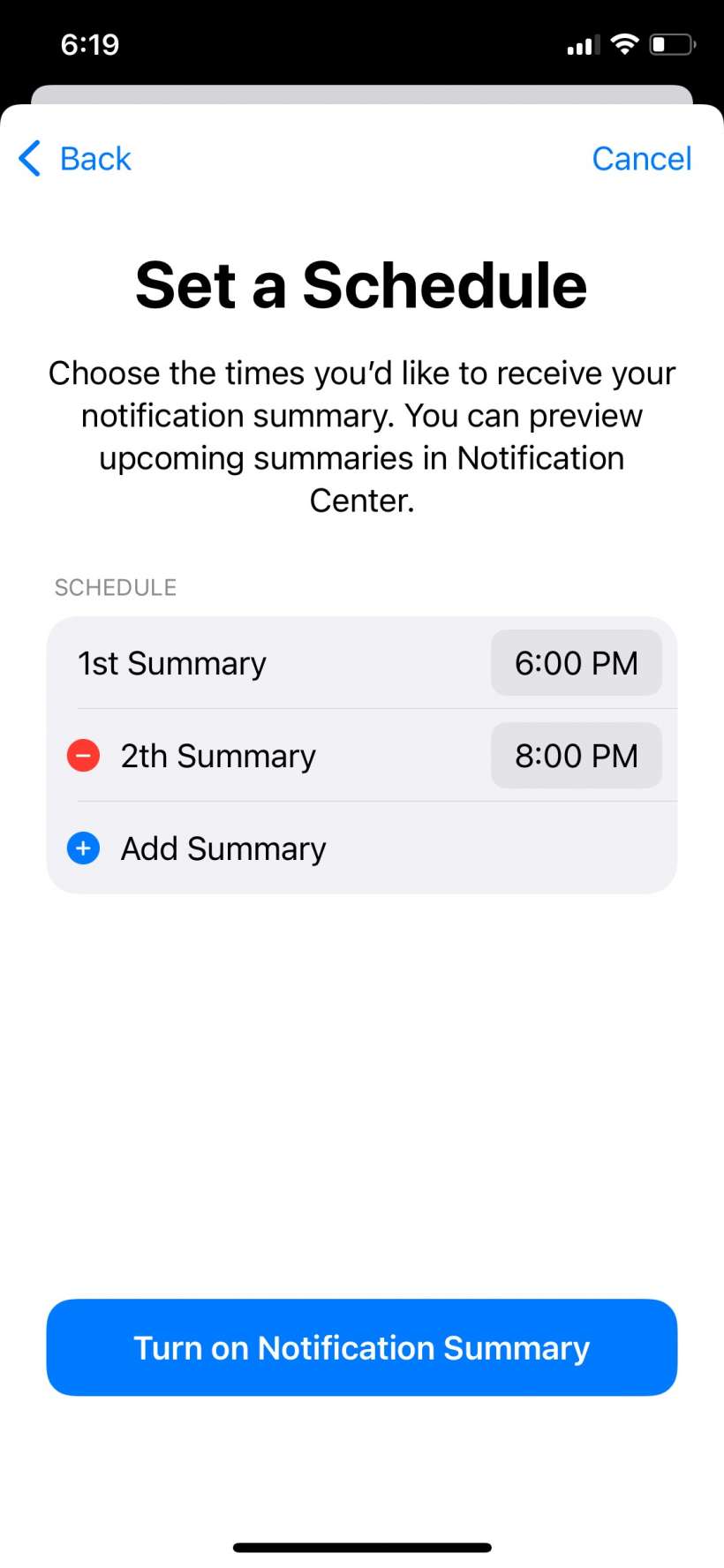 Cómo configurar el resumen de notificaciones a iPhone e iPad.