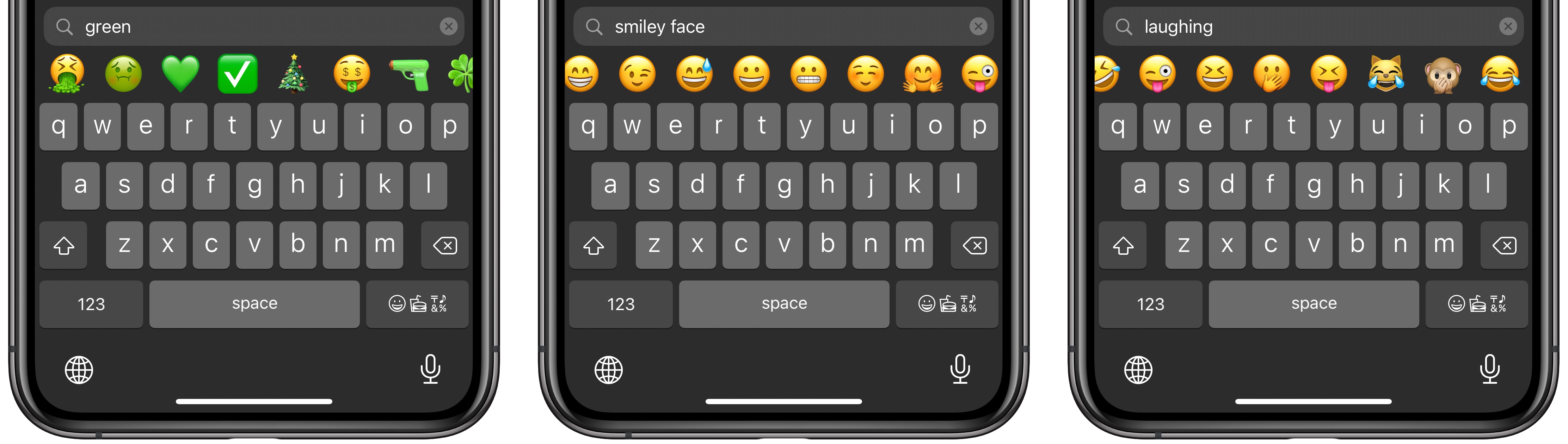 Búsqueda de Emoji de iPhone: ejemplo de la captura de pantalla 2