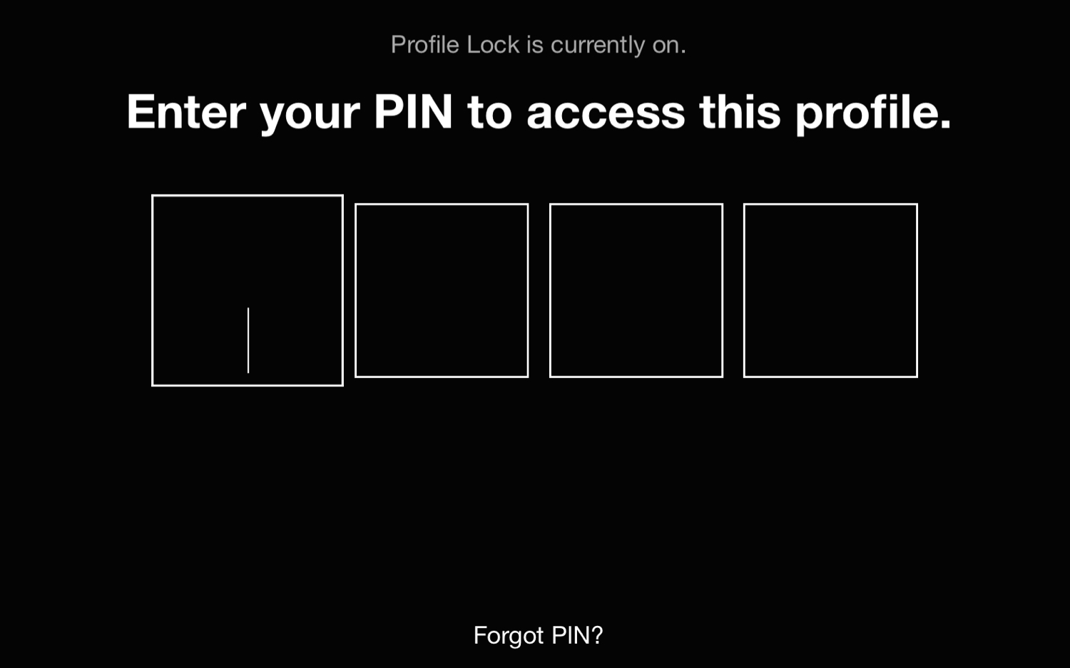 Netflix Ingrese su perfil de PIN web