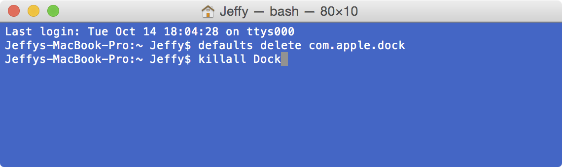 Cómo restablecer la cabecera del Dock OS X