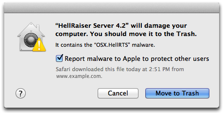 La captura de pantalla 001 de Mac OS Mac El Capitan pide software malicioso