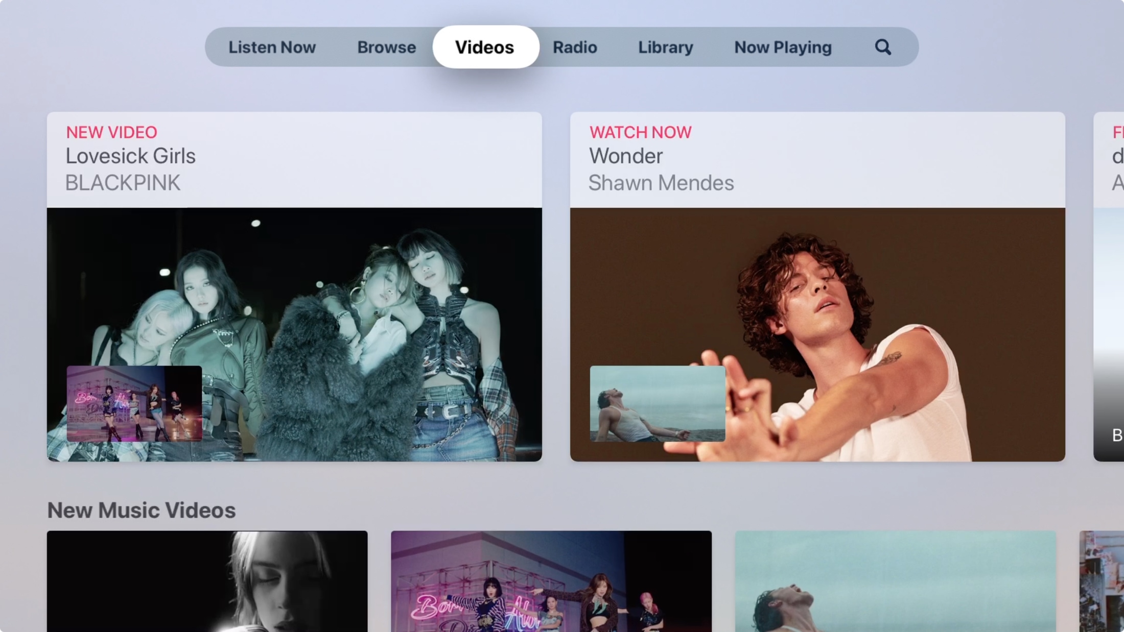 Vídeos en Música en el Apple TV