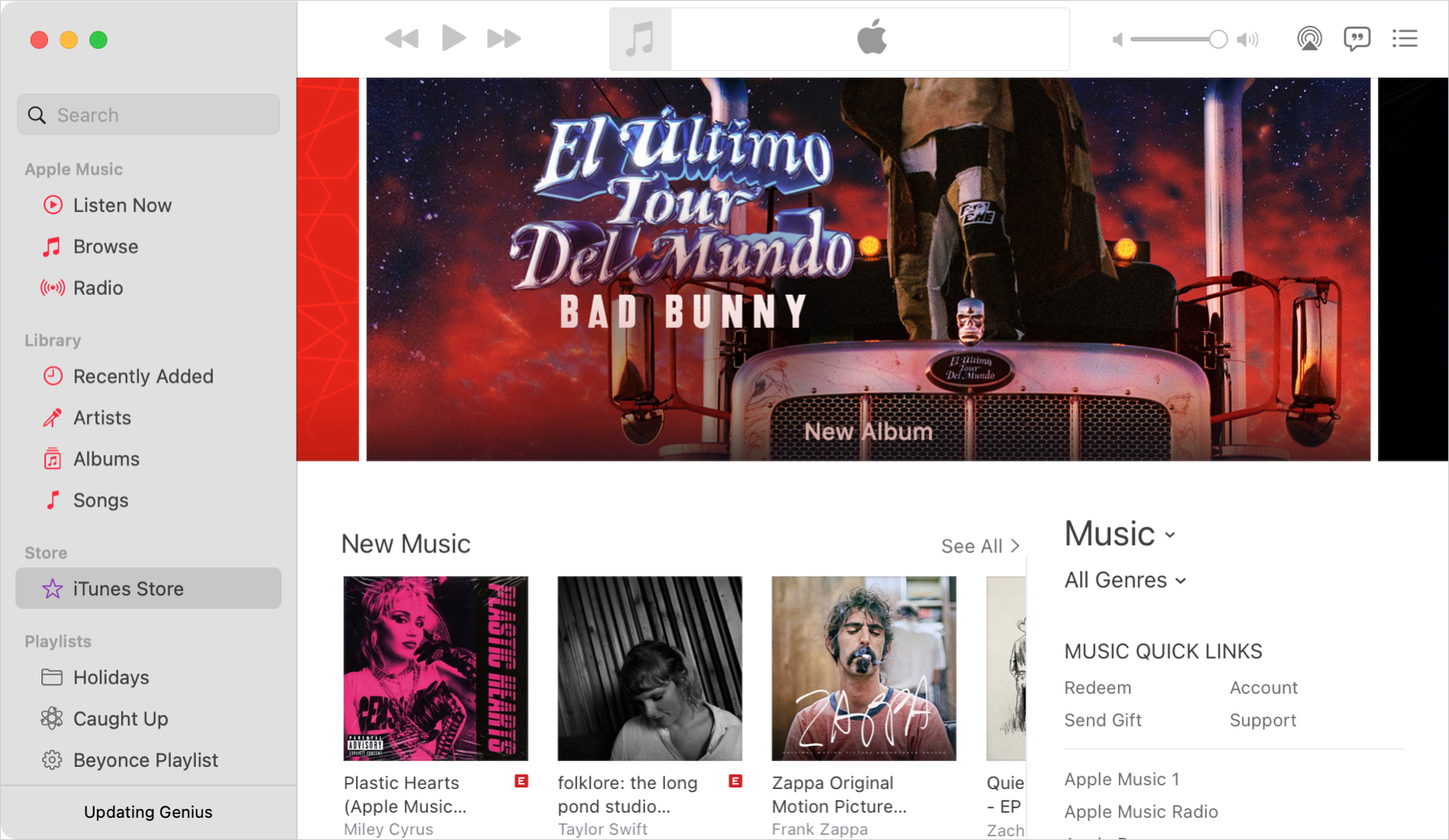 iTunes Store a Música en Mac