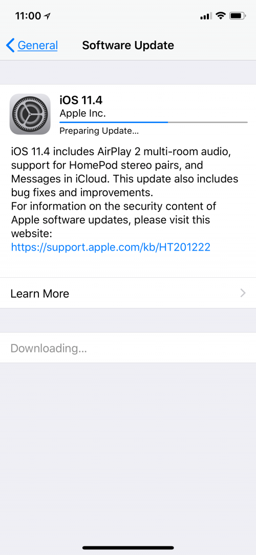 actualización de iOS