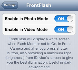 FrontFlash retoca Cydia para iOS